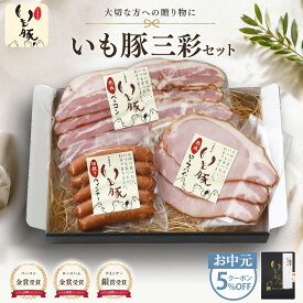 【お中元 ギフト 5%OFFクーポン】千葉県産 ブランド豚 いも豚 3点セット "お世話になった方へ感謝を込めた夏の贈り物" グルメ 詰め合わせ 国産 ハム ソーセージ ウインナー ベーコン おつまみ セット 食べ物 贈り物 プレゼント 誕生日 お祝 御祝 内祝 御中元 暑中見舞い[gf]