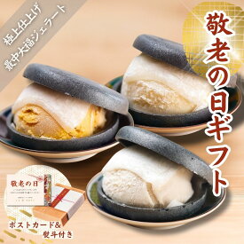 敬老の日 スイーツギフト【百万石最中大福ジェラート3個入】送料無料 高級 スイーツ いも栗カボチャ ジェラート 和菓子 洋菓子 プレゼント ギフト お菓子 国産品 手土産 帰省土産