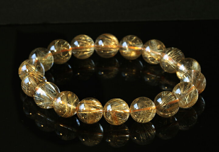 楽天市場】《鑑別書付き/高品質》ルチルクォーツ ブレスレット 11.5mm 