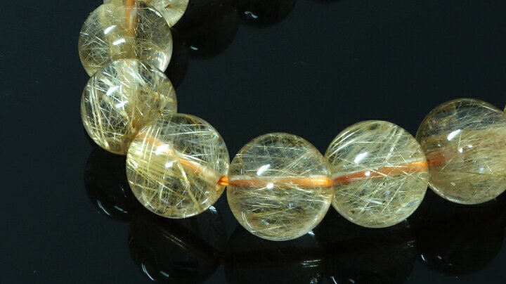 楽天市場】《鑑別書付き/高品質》ルチルクォーツ ブレスレット 11.8mm 