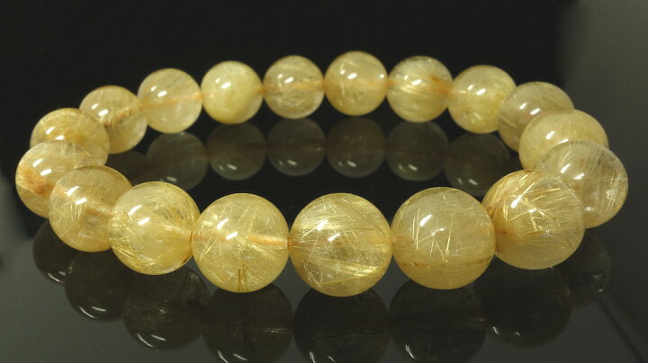 楽天市場】《鑑別書付き/高品質》ルチルクォーツ ブレスレット 11.0mm 
