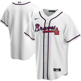 ☆ナイキ MLB アトランタ・ブレーブス オフィシャル レプリカジャージ ユニフォーム ホーム NIKE シャツ 野球 応援 観戦 ブランクタイプ ホワイト 送料無料 あす楽