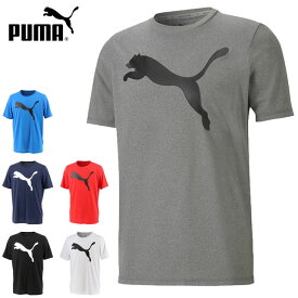 ネコポス プーマ トレーニングウエア メンズ ACTIVE ビッグロゴ Tシャツ PUMA 588860 半袖シャツ 運動中の衣服内もドライで快適 カジュアル スポーツウエア