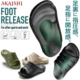 ☆AKAISHI フットリリース156 サンダル 健康 サポート 足裏 指圧感 解放感 ストレッチ AF156 あす楽 送料無料