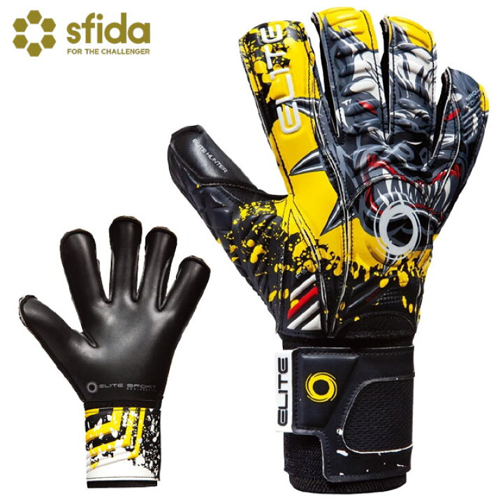 エリートスポーツ Elite Sport グリップ力 高校 キーパーグローブ C Gk Hunter Black サッカー 衝撃吸収 ブラック Md 22 8号 ネガティブロールカット グローブ 大学 プロ Elg 練習用 試合用