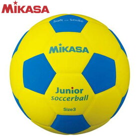 ミカサ MIKASA スマイルサッカーボール3号球 軽量 150g SF3JYBL イエロー/ブルー EVA素材 スマイルボール 小学校用 小学生 子供 キッズ ジュニア