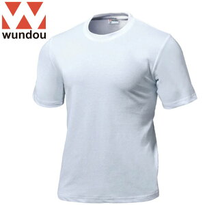 ネコポス ウンドウ WUNDOU Tシャツ スクールTシャツ ホワイト メンズ レディース ユニセックス ショートスリーブ 半袖 トップス ウエア アパレル 服 ベーシック インナー スポーツウェア フィ