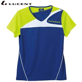ネコポス ルーセント テニス レディース ゲームシャツ 襟なし ネイビー XLH2256 半袖 吸汗速乾 UVカット Tシャツ 女性用 LUCENT