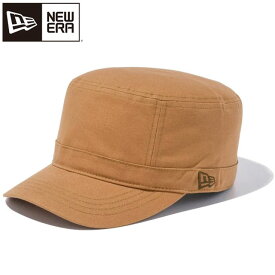 ニューエラ NEW ERA メンズ レディース ワークキャップ WM-01 ダックコットン タン モスブラウンフラッグ 茶色 13561909 無地 シンプル フラッグロゴ ワンポイント 帽子 ミリタリーキャップ 綿 男女兼用 ユニセックス