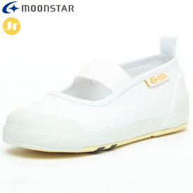ムーンスター MOONSTAR 上履き 子供靴 ジュニア キッズ CARROT CRST11 ホワイト 2E キャロット 一本ゴムバンドタイプ シューズ 用品 用具 12130161