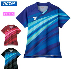 ネコポス ヴィクタス 卓球 スポーツウエア レディース V-OLGS236 ゲームシャツ VICTAS 512112 半袖シャツ 吸汗速乾性に優れたスーパーサラマックス素材 トレーニングウエア