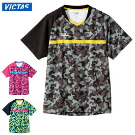 ネコポス ヴィクタス 卓球 スポーツウエア ダズルゲームシャツ VICTAS 612201 半袖シャツ 優れた吸汗速乾性 胸ラインがアクセント トレーニングウエア