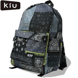 キウ KiU メンズ レディース ウォータープルーフ デイバックパック K286-228 バンダナパッチワーク 16.5L 防水 撥水 雨の日 リュックサック デイパック 通学 通勤 アウトドア キャンプ フェス ユニセックス 男女兼用