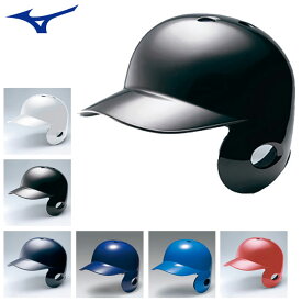 ミズノ 野球 軟式用 ヘルメット 右打者用 1DJHR103 MIZUNO ヒートプロテクション構造 バッティングヘルメット 黒 白 赤 青