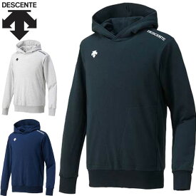 デサント DESCENTE パーカー フーデッドスウェット フード付き ワンポイント プルパーカー フーディー トップス ウエア アパレル 服 吸水 様々なシーン ブラック グレー ネイビー メンズ レディース ユニセックス マルチスポーツ DTM2601B