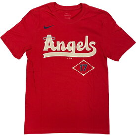 ☆ ネコポス ナイキ 限定 大谷翔平 Tシャツ 100%コットン ロサンゼルス エンゼルス MLB 半袖 応援 カジュアル 送料無料 レッド シティコネクトシリーズ 普段着