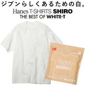 ☆ネコポス ヘインズ SHIRO シロ 白 Tシャツ Hanes HM1-X201 白T 半袖 シャツ クルーネック ギフト プレゼント カジュアル ファッション シンプル 無地 ショートスリーブ コットン100％ 快適 着心地 アウトドア おしゃれ メンズ レディース プレゼント あす楽対応可 送料無料