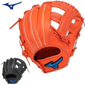 ミズノ ソフトボール用 グラブ ウィルドライブ ブルー 内野手用 MIZUNO 1AJGS30703 サイズ8 背面小指へのフレックス構造 ウェブ下部に補強紐を装着 牛革