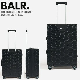 ☆ボーラー BALR. キャリーケース スーツケース キャリーバッグ ビジネス 出張 旅行 おしゃれ コロコロ 機内持ち込み ダイヤルロック ポケット ROMEO EMBOSSED HEXAGON SUITCASE S Size 送料無料 あす楽