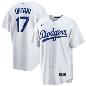 ☆ ナイキ 大谷翔平 ユニフォーム 公式 正規品 MLB ロサンゼルス・ドジャース レプリカユニフォーム ベースボールシャツ 17 応援 グッズ コレクション ファン スタジアム 球場 NIKE メンズ ホワイト ファッション ストリート お揃い プレゼント 送料無料