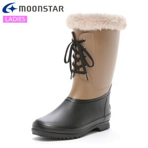 ムーンスター ラバーシューズ レディース MF FG16RL ベージュ MOONSTAR 13360488 軽量・防滑 降雨時の濡れた大理石の上でも滑りにくい 甲周りは程よいフィット感のある履きやすく脱げにくい設計