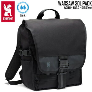�� �N���[�� �o�b�O CHROME �o�b�N�p�b�N �����b�N �����V���� �ϐ� 30L �@�\ WARSAW MEDIUM BACKPACK ���b�Z���W���[ ��e�� ���]�ԏ�� �|�P�b�g �����\ ���[�� �u���b�N �� �ʋ� �ʊw ���o���� ��