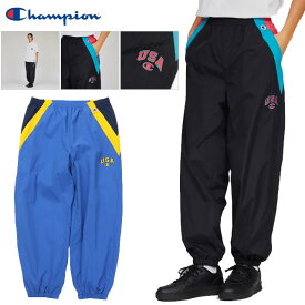 ☆ チャンピオン スポーツウエア メンズ アクションスタイル ロングパンツ Champion C3B204 ウエスト、ワタリにゆとりを持たせたワイドシルエット 裾口はシャーリング仕様 Cロゴの刺繍入り ジム フィットネス マルチスポーツ トレーニングウエア