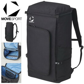 デサント ムーブスポーツ デサント スクエアバッグパック40l 撥水 再帰反射 メンズ レディース ユニセックス 大容量 リュック トレーニング 部活 通学 移動 チーム バック スポーツ ブランド DESCENTE ST5SBPT0U MOVESPORT ブラック 送料無料