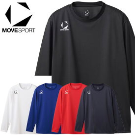 (☆)06 ネコポス デサント ムーブスポーツ ロングスリーブ シャツ 長袖 ロンT ワンポイント トレーニング 防風 吸汗速乾 シンプル スポーツカジュアル 運動 チーム トレーニング 部活 メッシュ素材 UVカット 紫外線 ST5SLTT0M ブラック ホワイト レッド ブルー ネイビー