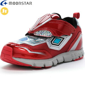 ムーンスター MOONSTAR キッズジョグシューズ ジュニア キッズ ウルトラマン UT 157 レッド 一本バンドタイプ 頭部のディテールと特徴的な胸部と背部の意匠を落とし込みスーツカラーのレッド