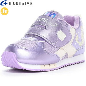 ムーンスター MOONSTAR キッズシューズ ジュニア キッズ Disney DN C1350 パープル ディズニー プリンセス ラプンツェル クラシックジョグタイプ 上品な光沢素材 通園 外遊び 運動 お出かけ マルチ