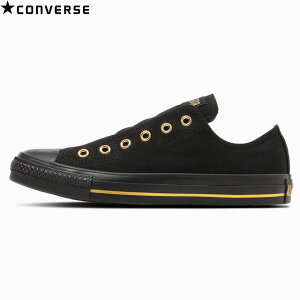 �R���o�[�X CONVERSE �X�j�[�J�[ �����Y ���f�B�[�X ���j�Z�b�N�X ALL STAR GOLDSTRIPE SLIP OX �I�[���X�^�[ �S�[���h�X�g���C�v �X���b�v �u���b�N/�u���b�N �p�^�[���f�B�e�[���A�����W���f�� 2WAY�d