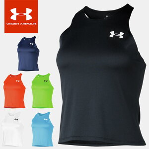 ネコポス アンダーアーマー レディース ランニング タンクトップ ノースリーブ UA チーム ラン シャツ フィッティド 速乾性 軽量 ドライ トレーニング マラソン ジョギング ジム フィットネ