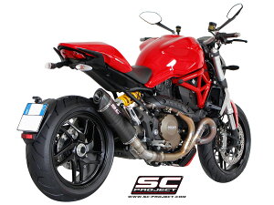 【国内在庫】 SC-PROJECT - オーバル スリップオンサイレンサー (消音バッフル付属) MONSTER 1200 / S '14-16 ドゥカティ モンスター1200 サイレンサー