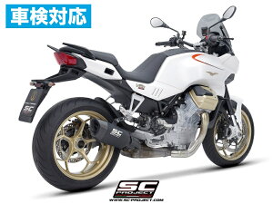 【正規輸入代理店】 SC-PROJECT - SC1-R スリップオンサイレンサー "ブラックエディション" (公道走行可 / ユーロ5対応 / 純正キャタライザー対応) V100 MANDELLO '23-25 モトグッツィ V100マンデッロ マフ