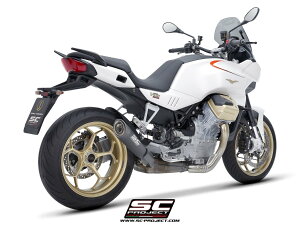 【正規輸入代理店】 SC-PROJECT - S1 スリップオンサイレンサー "ブラックエディション" (消音バッフル付属 / 純正キャタライザー対応) V100 MANDELLO '23-25 モトグッツィ V100マンデッロ マフラー サイ