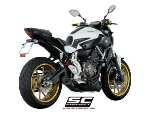 【正規輸入代理店】 SC-PROJECT - フルエキゾーストシステム 2-1 & S1 サイレンサー ”ブラックエディション” (消音バッフル付属) MT-07 '13-16 ヤマハ マフラー サイレンサー