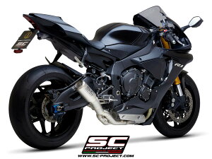 【国内在庫】 SC-PROJECT - CR-T スリップオンサイレンサー & 2-1 フルチタン キャタライザーキャンセルパイプ YZF-R1 / R1M '15-25 ヤマハ マフラー サイレンサー