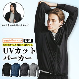 ＼マラソン20％OFFクーポン／【送料無料】 UVカットパーカー 吸汗速乾 ストレッチ 軽量 日焼け対策 フルジップ メンズ レディース ラッシュガード ジップアップ フード 付き スポーツ ランニング トレーニング ジム オールシーズン 大きいサイズ 【IMPACTORY】