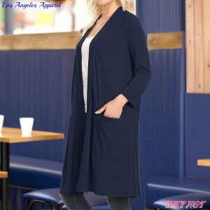 �C���|�[�g �J�[�f�B�K�� 7���� �\���b�h�J���[ �I�[�v���t�����g �Z�~�����O S.M.L.XL �_�[�N�l�C�r�[�u���[ FROM USA MS241007LA019