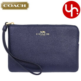 コーチ COACH 小物 ポーチ F58032 58032 特別送料無料 コーチ ラグジュアリー クロスグレーン レザー コーナー ジップ リストレット アウトレットレディース ブランド 通販