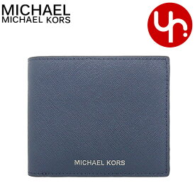 マイケルコース MICHAEL KORS 財布 二つ折り財布 36U9LHRF3L ネイビー メンズ 特別送料無料 ハリソン レザー W ビルフォールド コイン ポケット ウォレット アウトレット品 ブランド 通販