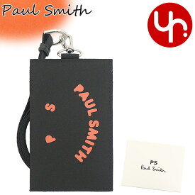 ポールスミス Paul Smith 小物 カードケース M2A 6820 GFACE ブラック メンズ レディース 特別送料無料 PS ハッピーフェイス ロゴ ポリエステル カードホルダー ブランド 通販 [純正BOX付き]
