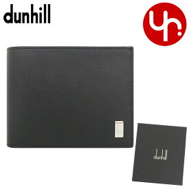 ダンヒル Dunhill 財布 二つ折り財布 DU19F2F32AT ブラック メンズ 特別送料無料 サイドカー レザー メタル ロゴ プレート コインパース ビルフォールド ウォレット ブランド 通販