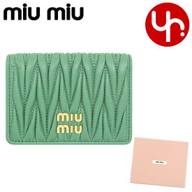 ミュウミュウ miumiu 小物 カードケース 5MC103 2FPP サルビア 特別送料無料 マテラッセ レザー メタル ロゴ カードケース レディース ブランド 通販 2023SS