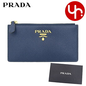 プラダ PRADA 小物 カードケース 1MC054 QWA ブルーエット 特別送料無料 サフィアーノ レザー メタル レタリング ロゴ コイン カードケース レディース ブランド 通販 2022AW