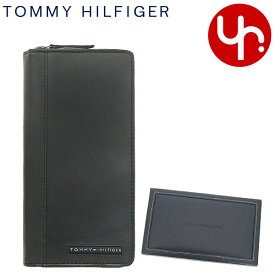 トミー ヒルフィガー TOMMY HILFIGER 財布 長財布 31TL13X025 ブラック 特別送料無料 CAMBRIDGE ジェニュイン レザー ロング ジップ アラウンド ウォレットメンズ ブランド 通販