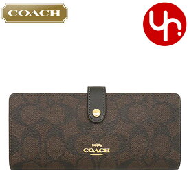 コーチ COACH 財布 長財布 FCH414 CH414 ブラウン×ブラック 特別送料無料 ラグジュアリー シグネチャー PVC レザー スリム ウォレット アウトレット品レディース ブランド 通販 薄型 2023SS