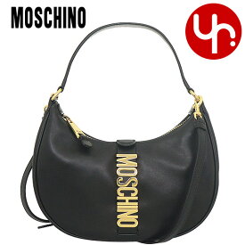 モスキーノ MOSCHINO バッグ ショルダーバッグ A7472 8008 ブラック 特別送料無料 モスキーノ ゴールド レタリング ロゴ ベルト レザー ホーボーレディース ブランド 通販 斜めがけ 2023SS