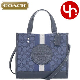 コーチ COACH バッグ トートバッグ FC8417 C8417 デニム×ミッドナイトネイビーマルチ 特別送料無料 シグネチャー ジャガード ストライプ COACH ロゴ パッチ デンプシー トート 22 アウトレット品レディース ブランド 通販 斜めがけ 旅行 通勤 2023AW